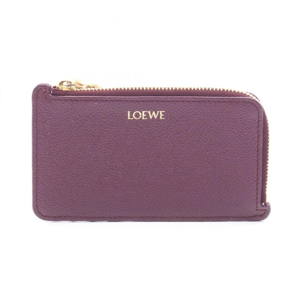 Loewe business card holder/card case/wallet/coin purse/purse, leather, women'...